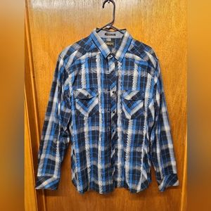 Mens Helix Plaid/Flannel Shirt Size Large